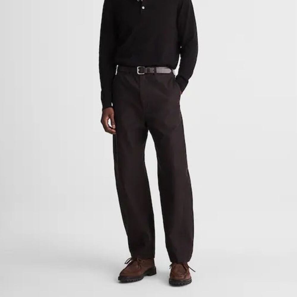 Madewell Men's The Arc Pant 100% Cotton Jet Black Size 36x32 NWT